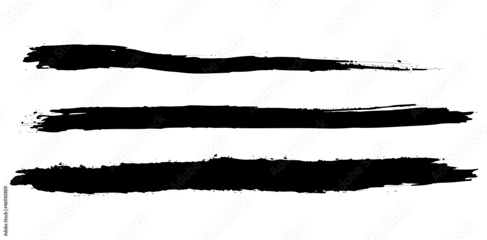 Brush lines set. Vector illustration Brush lines set. Vector illustration