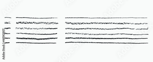Pencil charcoal strokes set, vector logo blot design element