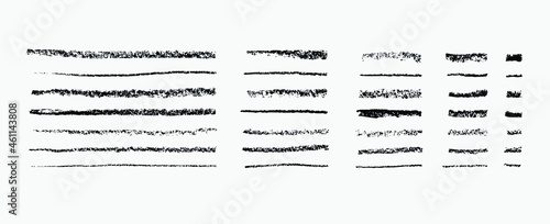 Pencil charcoal strokes set, vector logo blot design element