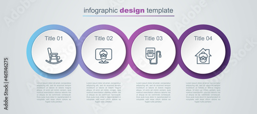 Wallpaper Mural Set line Rocking chair, Nursing home, IV bag and . Business infographic template. Vector Torontodigital.ca