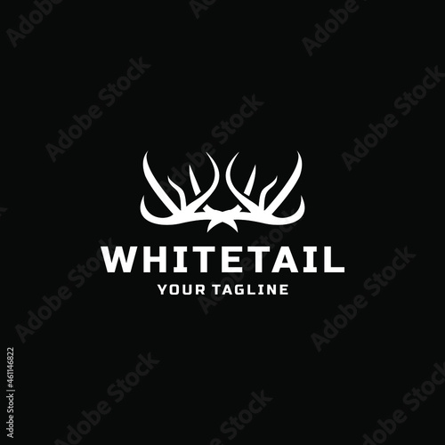 White Tail Logo Design Illustration 