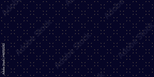 Vector minimalist geometric pattern. Ornamental modern background. Seamless texture with gold and black formed shapes. Dark floral ornament used for design wallpaper, paper, covers, print, website