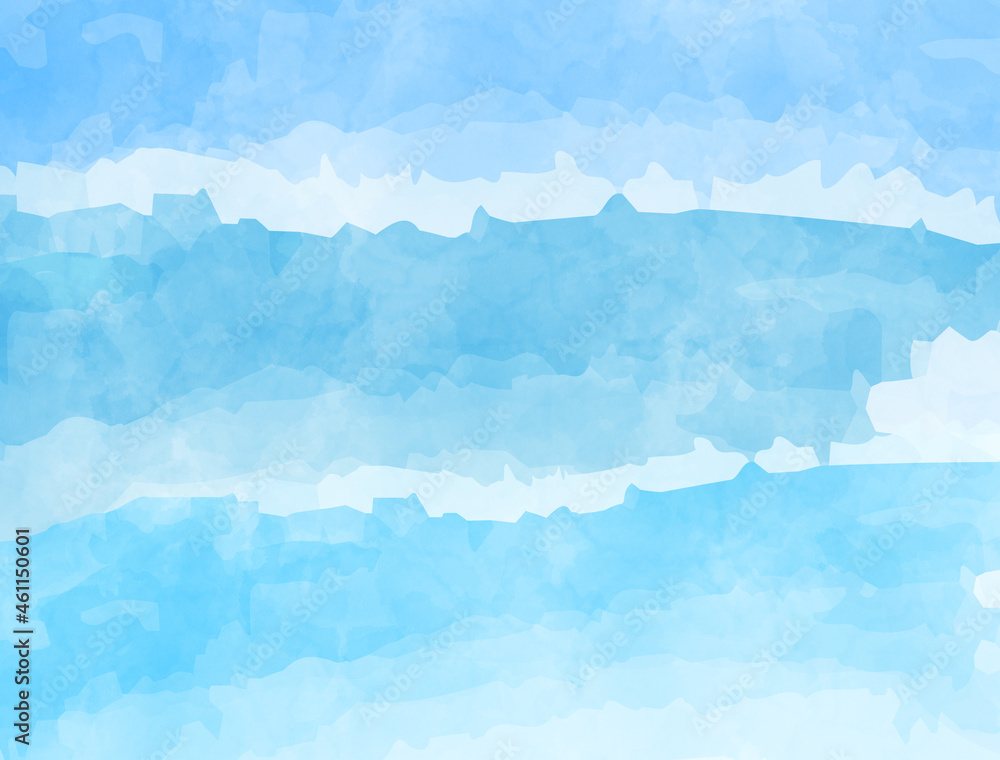 波をイメージしたイラスト(水彩加工風) 波をイメージしたイラスト(水彩加工風)