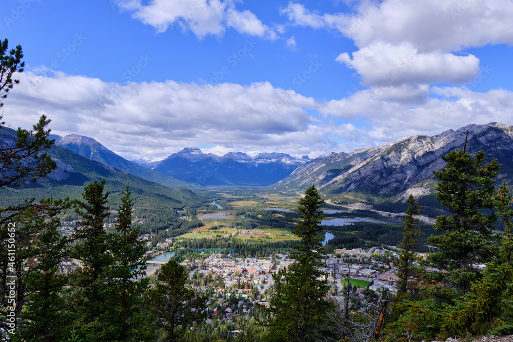 View from Tunnel Mountain to Banff, Banff National Park, Alberta, Canada