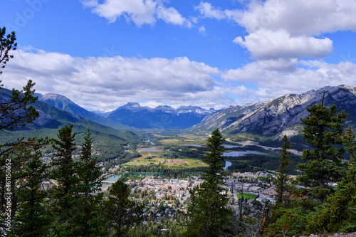View from Tunnel Mountain to Banff, Banff National Park, Alberta, Canada