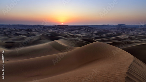 view from Nature and landscapes of dasht e lut or sahara desert at sunset. Middle East desert