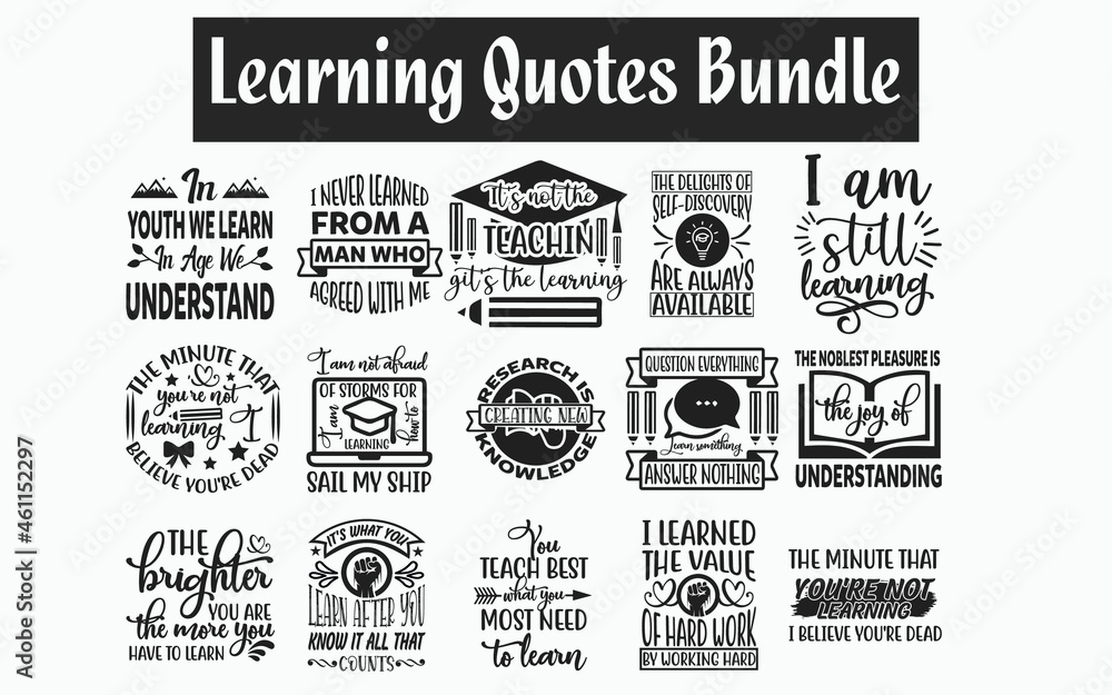 Funny Learning Quotes SVG Designs Bundle. Funny Learning quotes SVG cut files bundle, Learning quotes t shirt designs bundle, Quotes about Learning, Funny Learning quotes cut files, Funny Learning