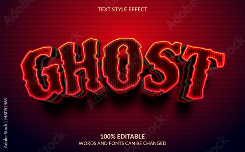 Editable text effect Ghost text style