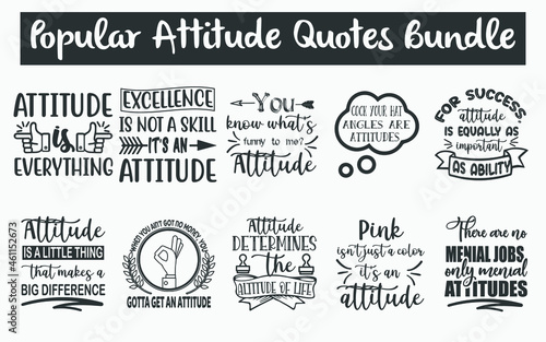 Attitude Quotes SVG Designs Bundle. Attitude caption SVG cut files bundle, Attitude status t shirt designs bundle, Quote about Attitude, Funny feeling quote cut files, Funny sentiment eps files, 