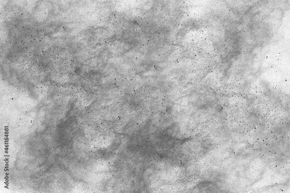 Fototapeta premium particles of charcoal on white background,abstract powder splatted on white background,Freeze motion of black powder exploding or throwing black powder.