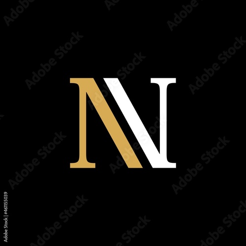 NV Letter Logo Design. Creative Modern Alphabet letters monogram icon