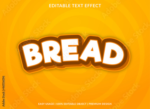 bread text effect template use for business brand and logo
