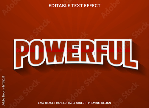 powerful text effect template use for business brand and logo