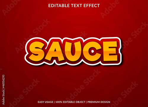 sauce text effect template use for business brand and logo