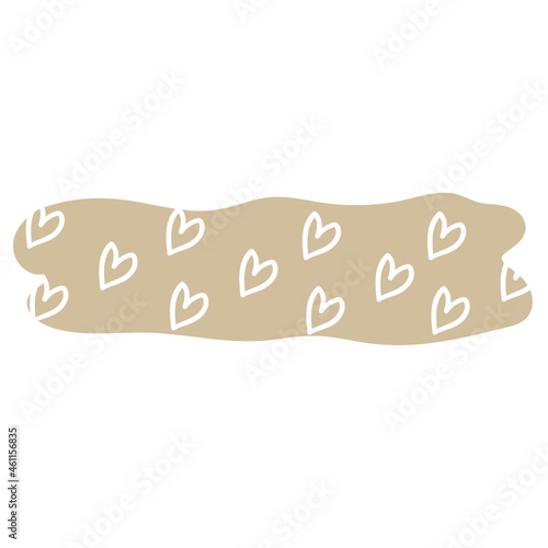 heart on brown washi tape