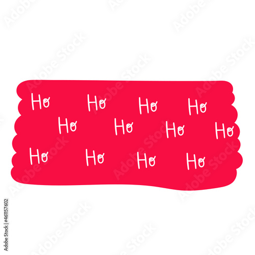 hohoho on red background washi tape