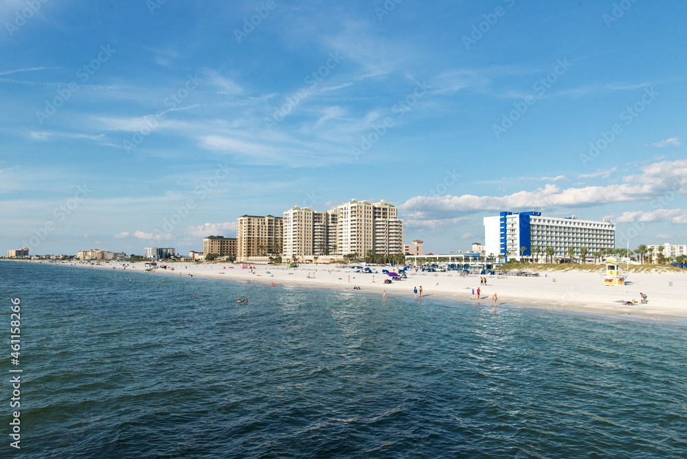 White sand and beach on the Gulf of Mexico in Florida. White sand and beach on the Gulf of Mexico in Florida.