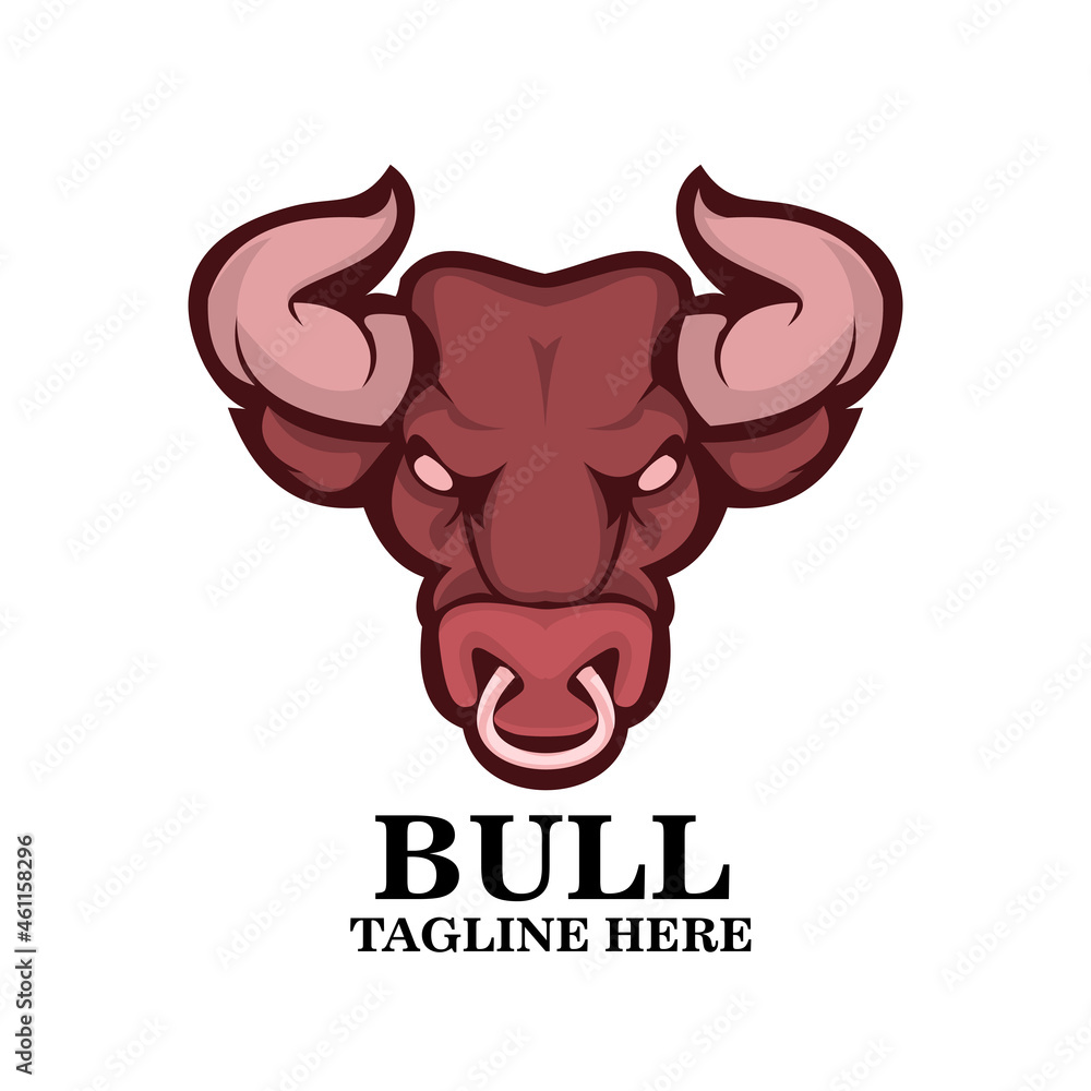 bull logo mascot template
