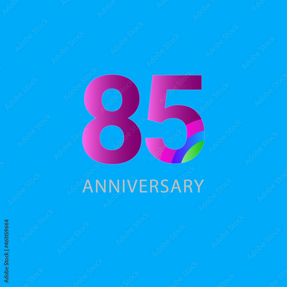 85 Years Anniversary Celebration Vector Template Design Illustration 85 Years Anniversary Celebration Vector Template Design Illustration
