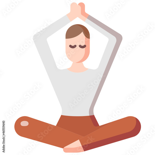 yoga flat icon