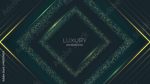 Abstract elegant green background with shimmering glitters