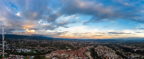 Panoramic view of Cuernavaca, Morelos México at sunrise