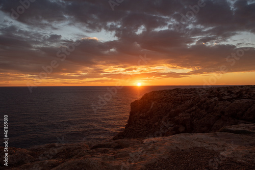 Coast in Formentera island in Balearic Islands in Spain