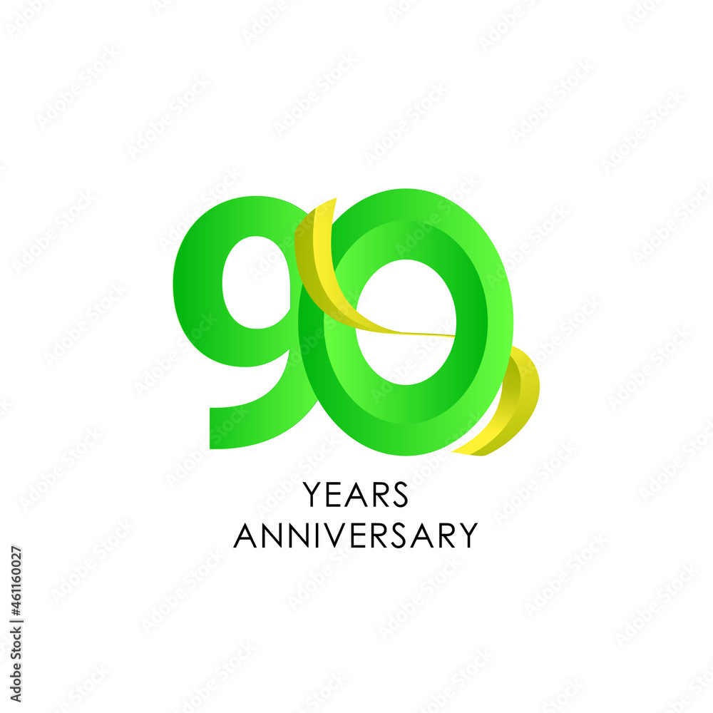 90 Years Anniversary Celebration Vector Template Design Illustration 90 Years Anniversary Celebration Vector Template Design Illustration
