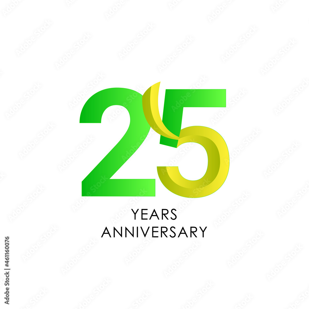 25 Years Anniversary Celebration Vector Template Design Illustration 25 Years Anniversary Celebration Vector Template Design Illustration