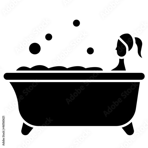 bath tub solid icon
