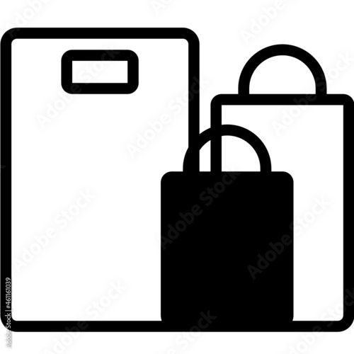 shopping solid line icon photo