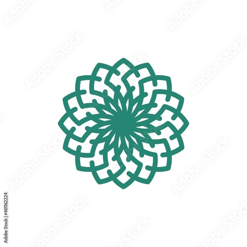 beautiful leaf mandala for salon, spa, beauty brand, florist, boutique, and other business with a beautiful feminine theme. ornamental logo vector template.