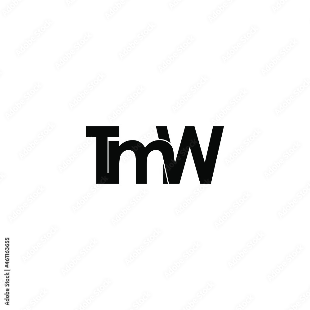tmw initial letter monogram logo design