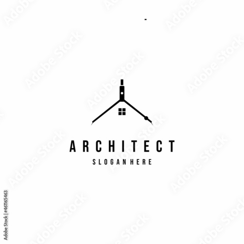 Architect logo design on isolated background. Architectur, logo symbol icon template