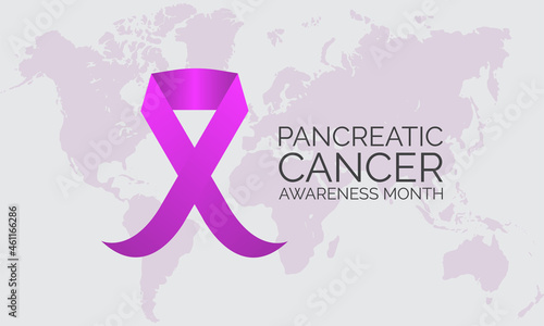 World pancreatic cancer awareness month banner design in white background. Vector template