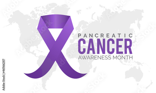 World pancreatic cancer awareness month banner design in white background. Vector template