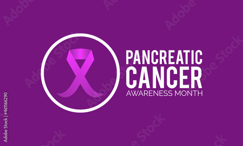 World pancreatic cancer awareness month banner design in white background. Vector template