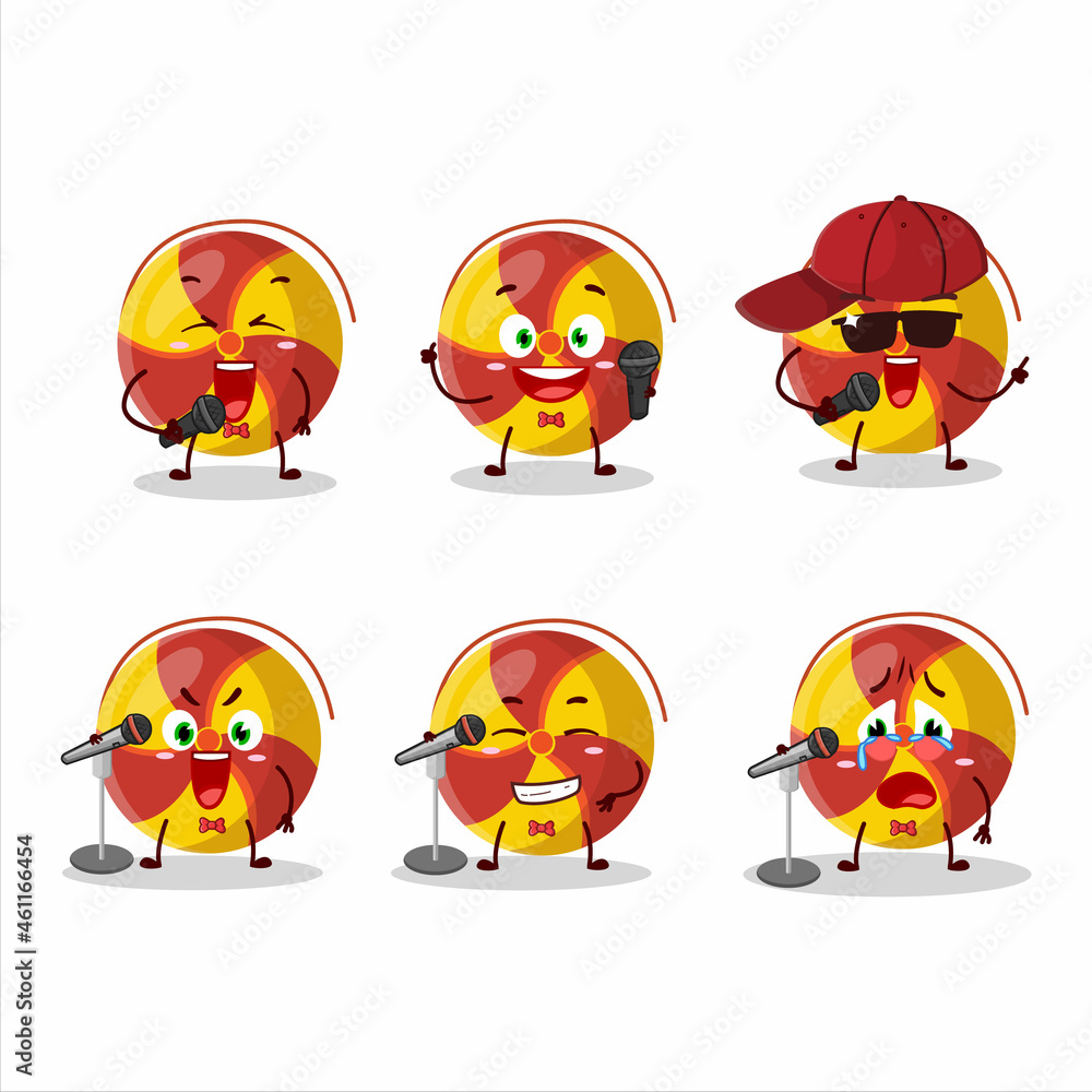 A Cute Cartoon design concept of ground spinners fireworks singing a famous song A Cute Cartoon design concept of ground spinners fireworks singing a famous song