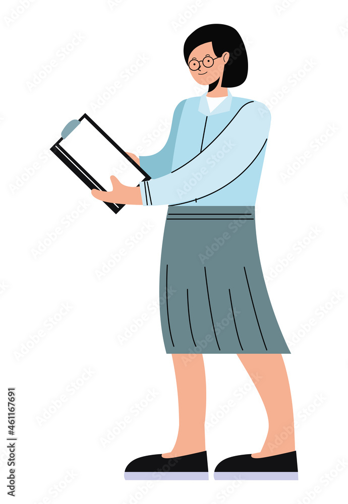 woman with clipboard woman with clipboard