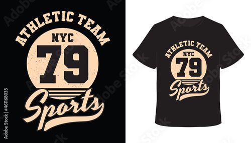 Athletic team seventy nine typography t-shirt design