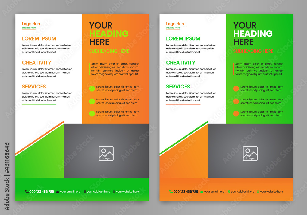 Obraz premium Corporate Business Flyer Design, Brochure Design Template, A4 size flyer template, cover book design, magazine design, leaflet template
