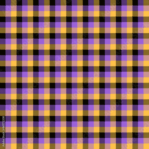 Black, purple and yellow tartan plaid seamless pattern background design for decorating, wallpaper, wrapping paper, fabric, backdrop and etc.