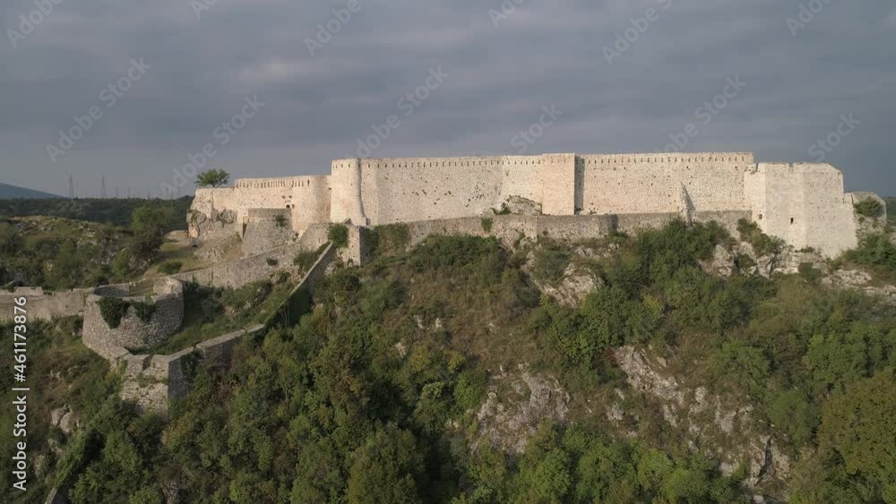 Croatia Knin Fortress Aerials Croatia Knin Fortress Aerials