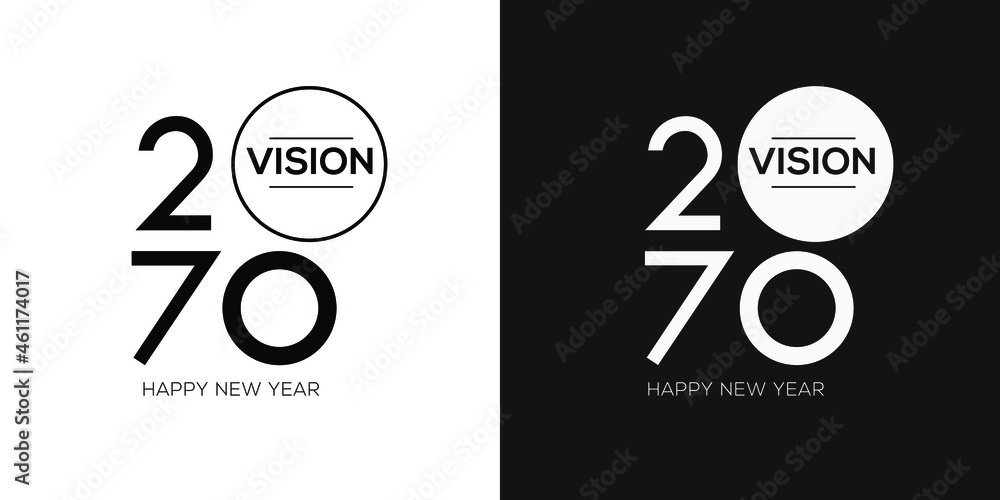 Fototapeta premium Creative (2070 Vision) text written in speech bubble ,Vector illustration.