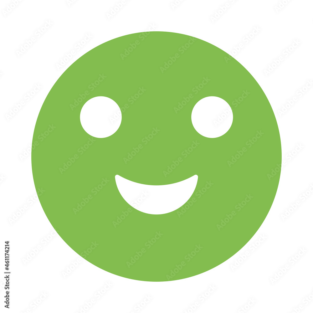 Fototapeta premium Happy smiley face glyph icon