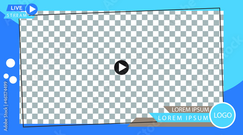 video frame landscape dimension 16:9 overlay on transparent background compatible with any platform