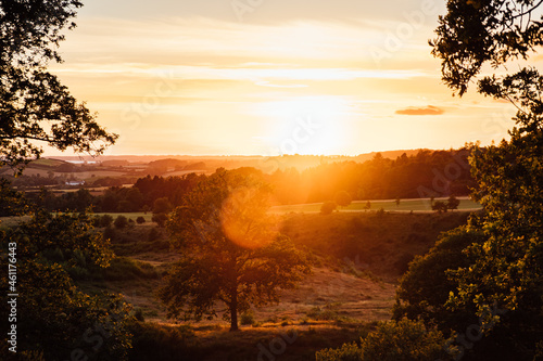 Sunset at Svanninge bakker on Fyn photo