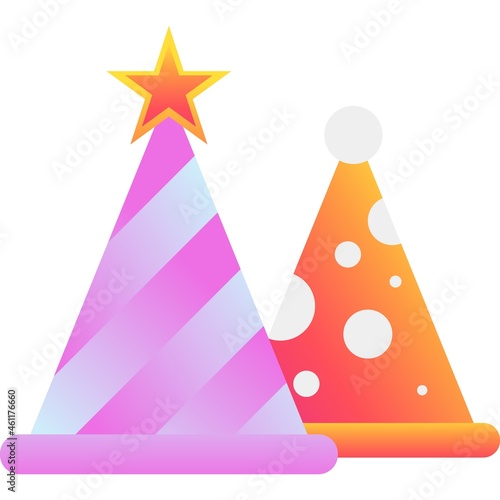Happy birthday festive hat icon vector isolated
