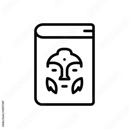 Black line icon for anthropology