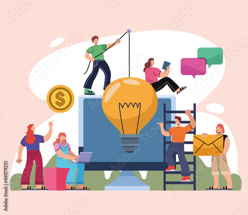 innovative persons and desktop